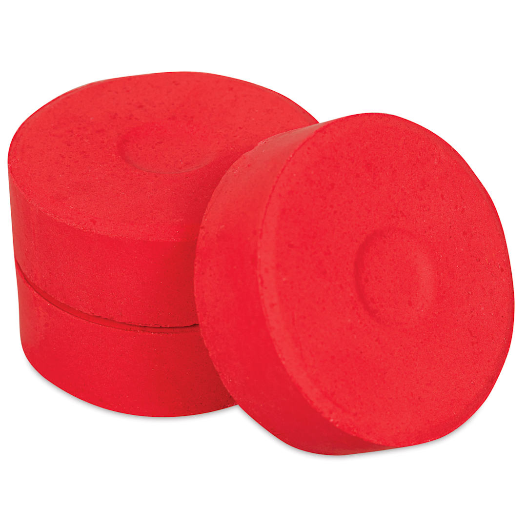 Open in modal - Blick Essentials Tempera Cake - Pkg of 3, Crimson Red, Large