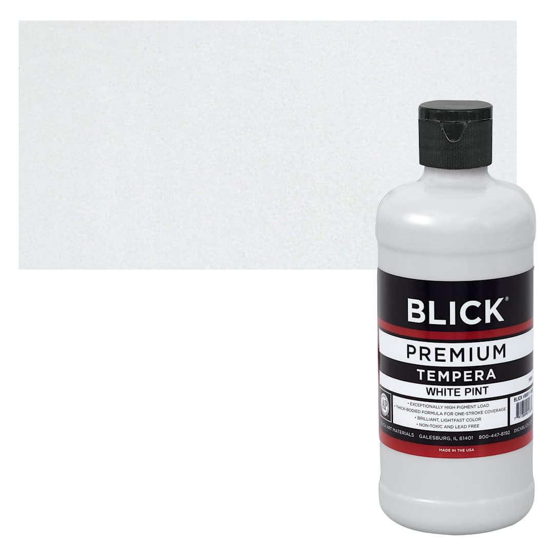 Open in modal - Blick Premium Grade Tempera - White, Pint and swatch