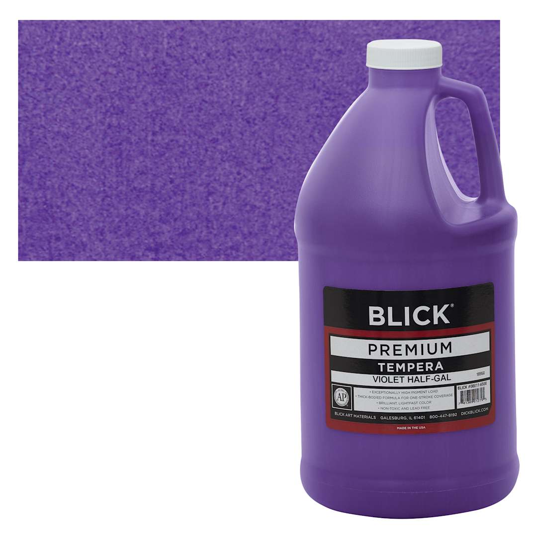 Open in modal - Blick Premium Grade Tempera - Violet, Half Gallon and swatch