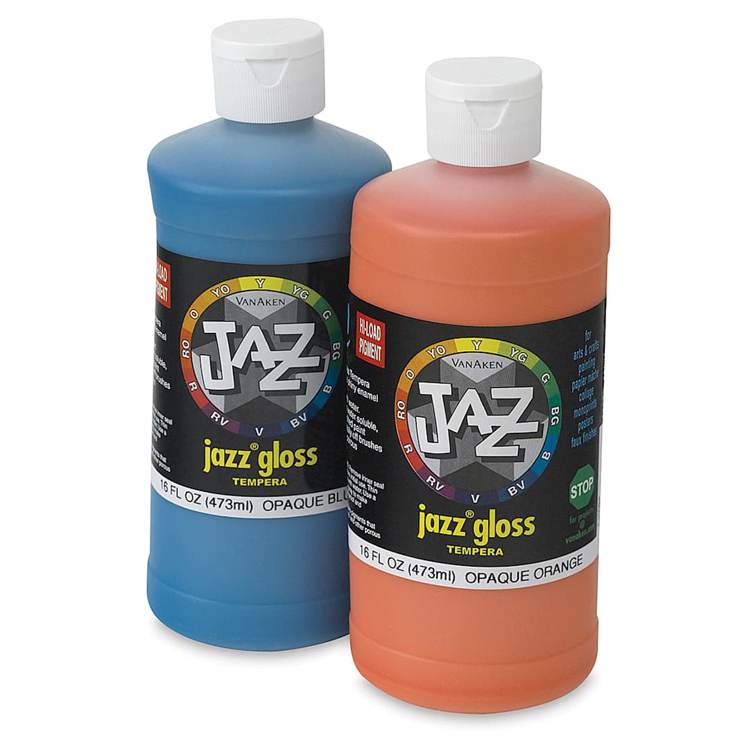 Open in modal - Jazz Gloss Tempera 16 oz Bottles – Blue and Orange