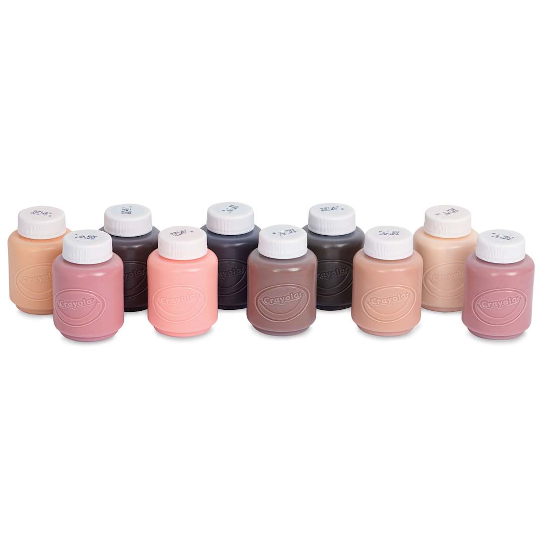 Open in modal - Crayola Colors of the World Washable Project Paint - Set of 10 colors, 2 oz Bottles contents