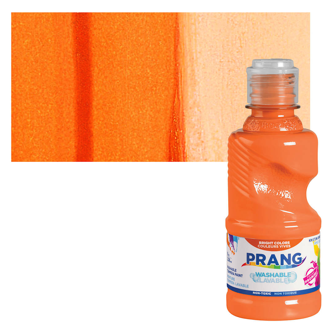 Open in modal - Prang Ready-To-Use Washable Tempera Paint - Orange and swatch