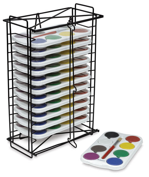 Open in modal - Richeson Tempera Cake set with Rack - with 12, 8-Color Sets