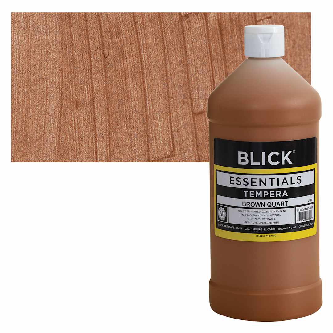 Open in modal - Blick Essentials Tempera - Brown, Quart and swatch