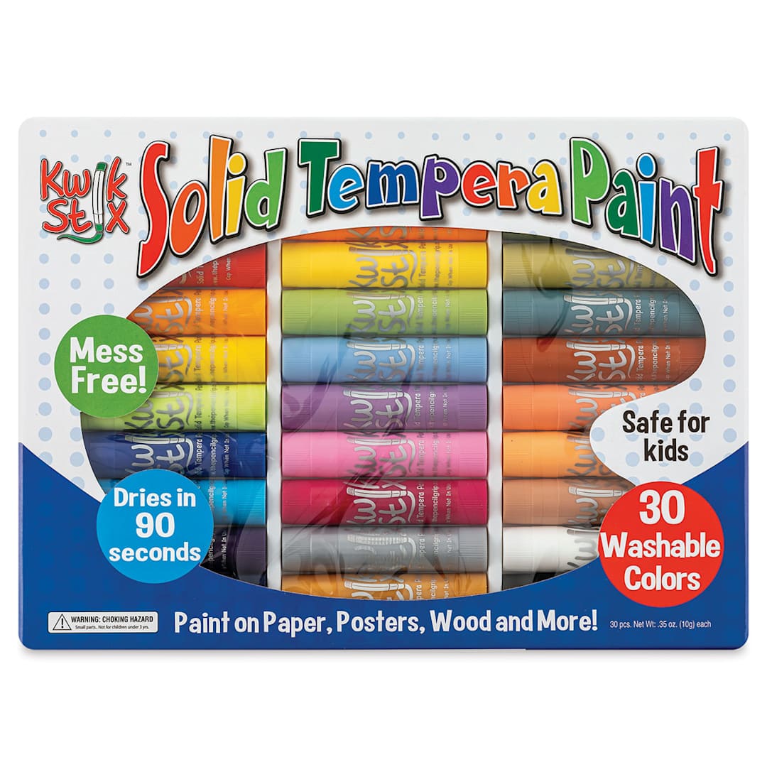 Open in modal - Kwik Stix Tempera Paint - Set of 30, Assorted Colors (Front of packaging)