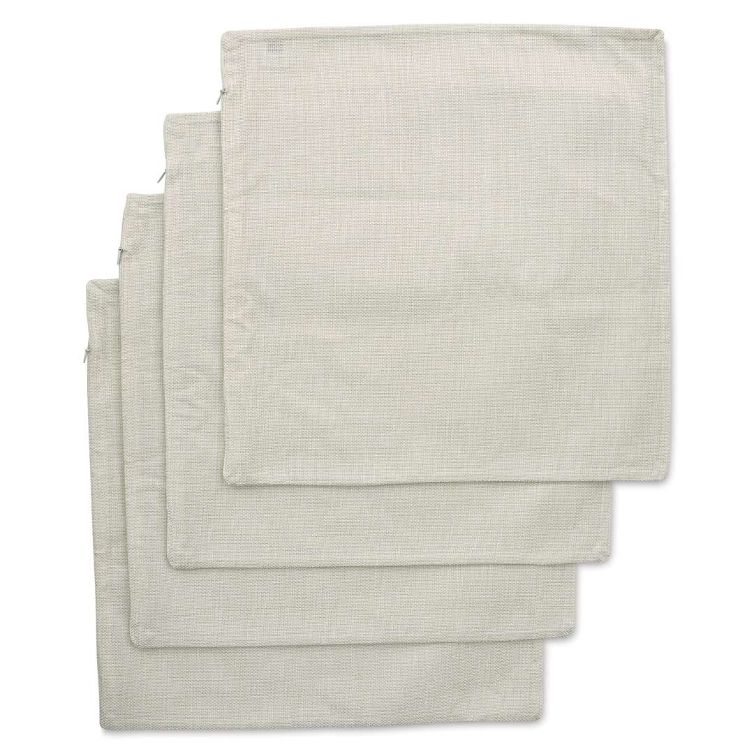 Open in modal - Craft Express Sublimation Printing Square Pillow Case - Linen, Pkg of 4 (out of packaging)