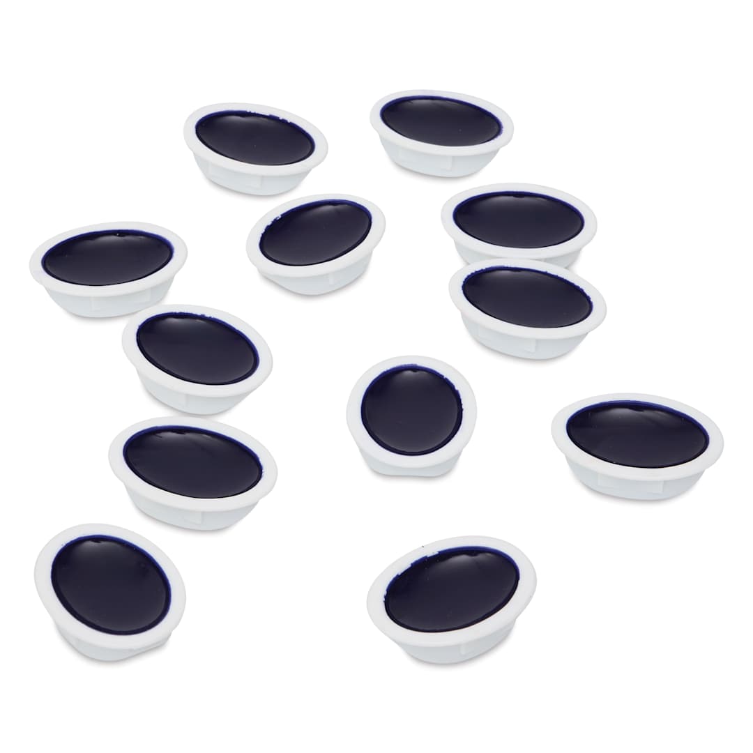 Open in modal - Prang Watercolor Refills - Oval, pkg of 12 Blue-Violet, Half Pans