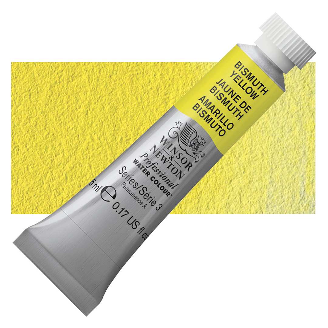 Open in modal - Winsor & Newton Professional Watercolor - Bismuth Yellow, 5 ml Tube and swatch