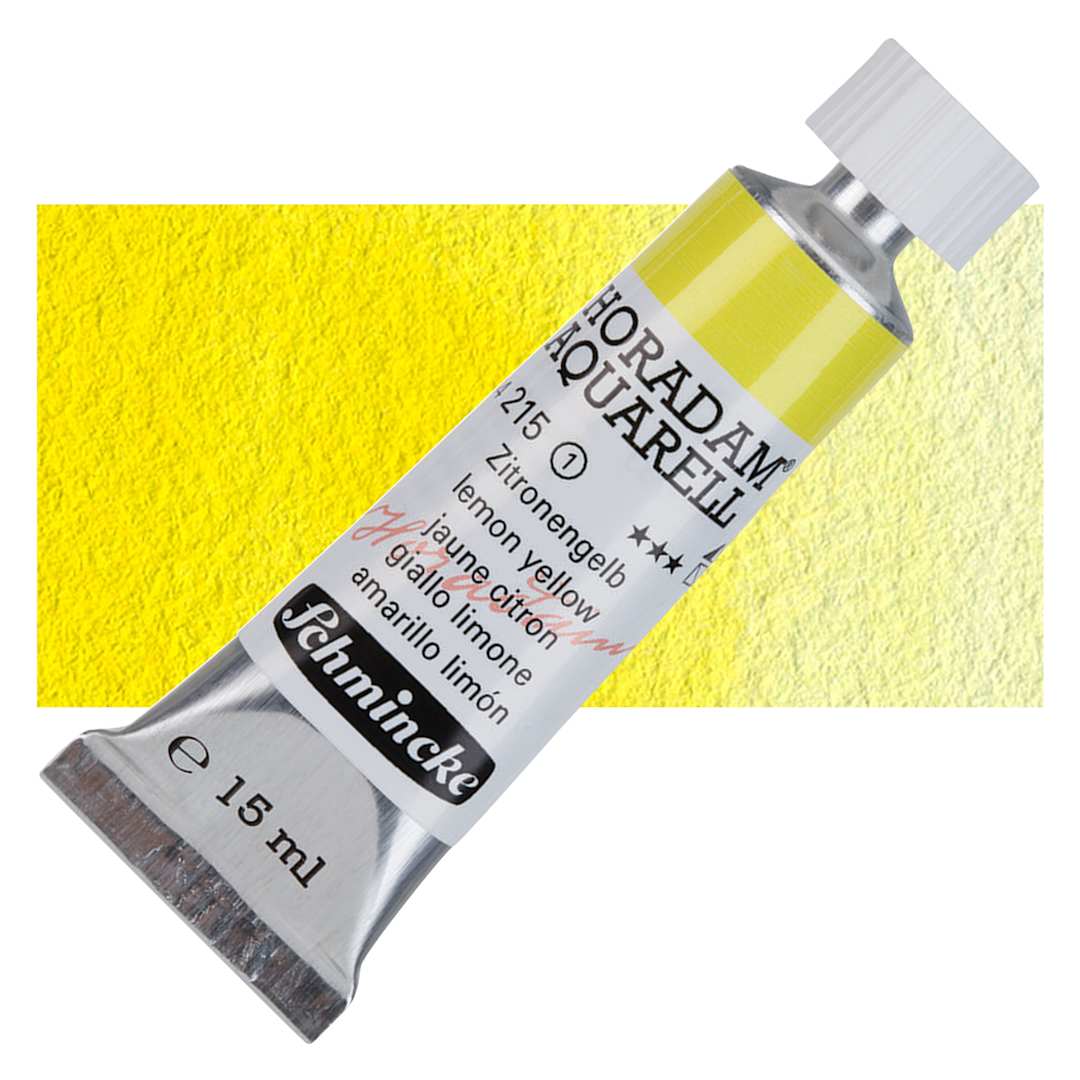Open in modal - Schmincke Horadam Aquarell Watercolor - Lemon Yellow, 15 ml tube and swatch