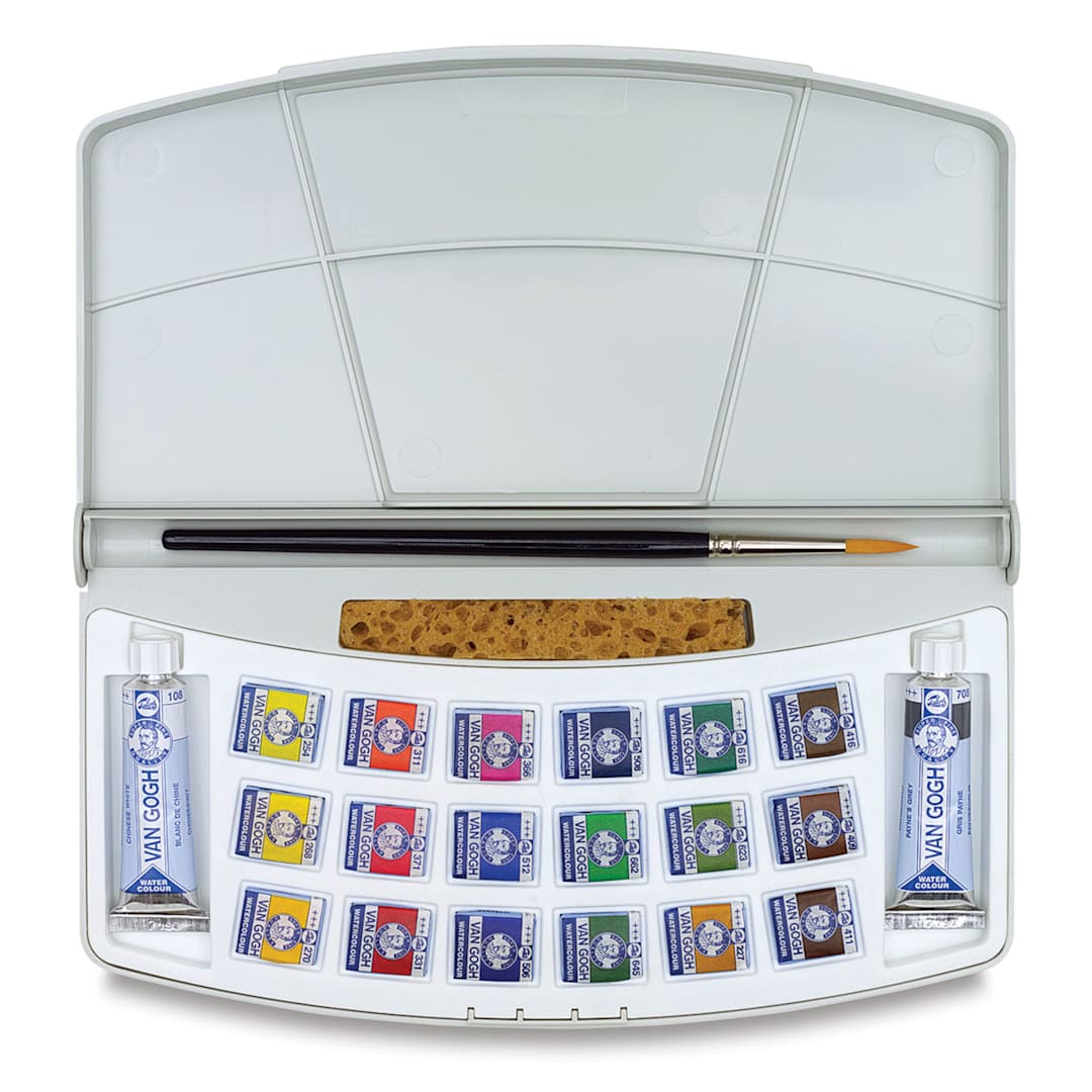 Open in modal - Van Gogh Watercolor Pocket Box - Set of 18, Assorted Colors