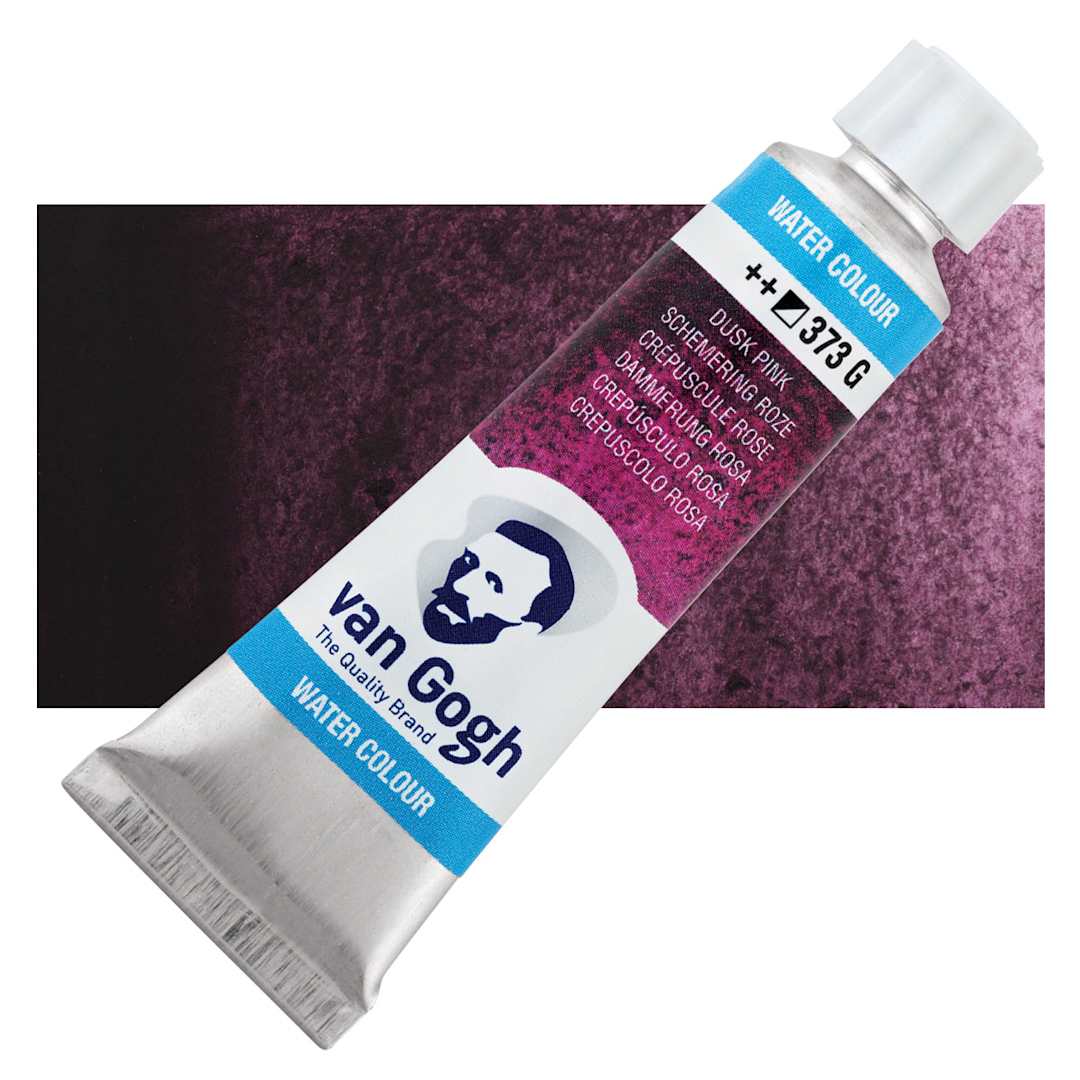 Open in modal - Van Gogh Watercolor - Dusk Pink, 10 ml tube and swatch