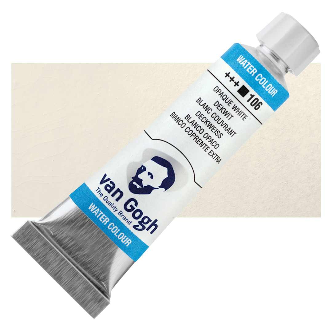 Open in modal - Van Gogh Watercolor - Opaque White, 10 ml tube and swatch
