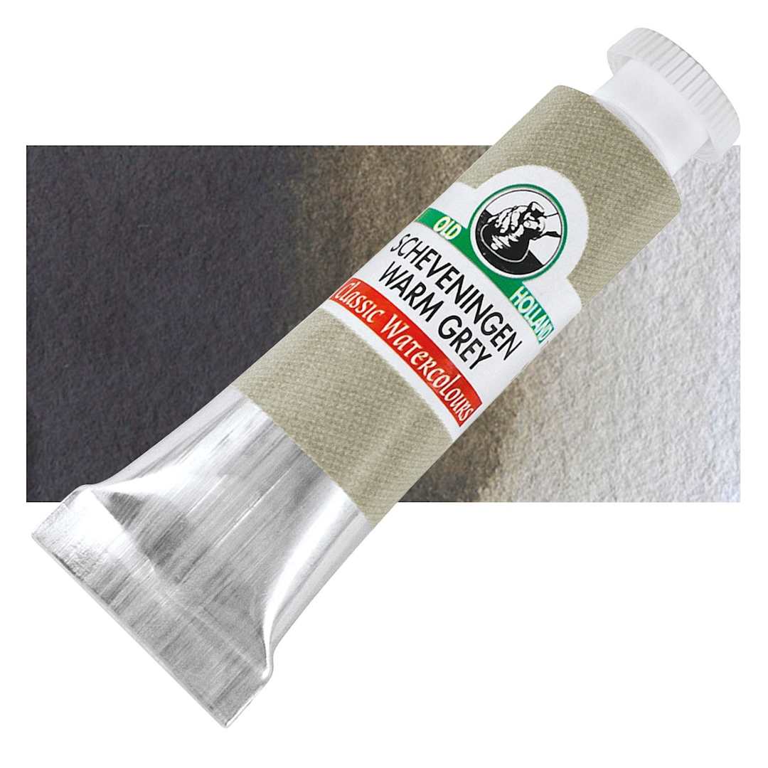 Open in modal - Old Holland Classic Artist Watercolor - Scheveningen Warm Gray, 6 ml tube and swatch