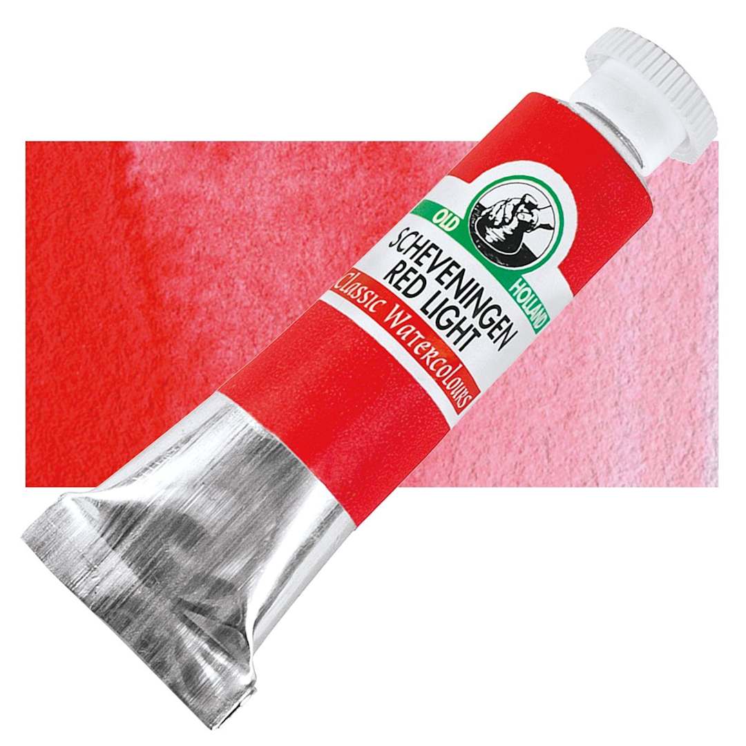 Open in modal - Old Holland Classic Artist Watercolor - Scheveningen Red Light, 6 ml tube and swatch
