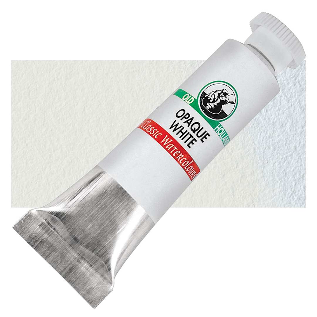 Open in modal - Old Holland Classic Artist Watercolor - Opaque White, 6 ml tube and swatch