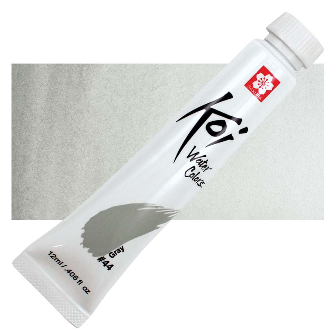 Open in modal - Sakura Koi Watercolor - Gray, 12 ml Tube and swatch