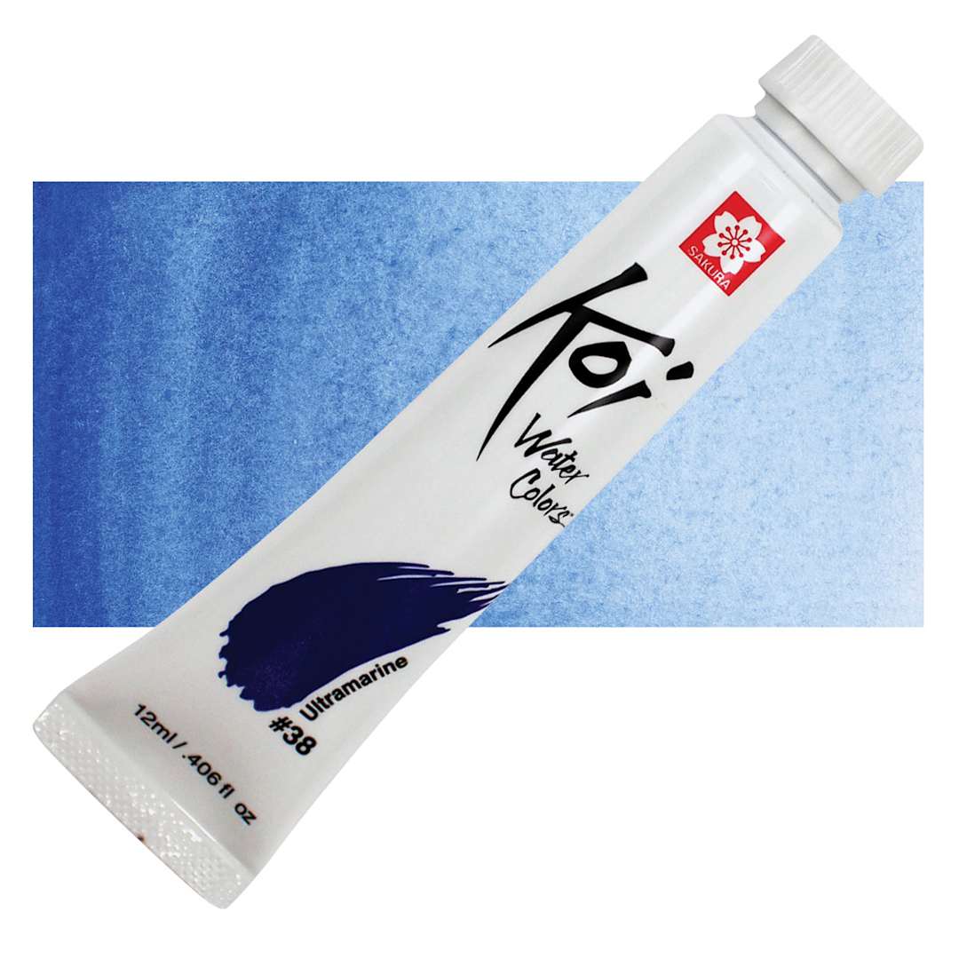 Open in modal - Sakura Koi Watercolor - Ultramarine, 12 ml Tube and swatch