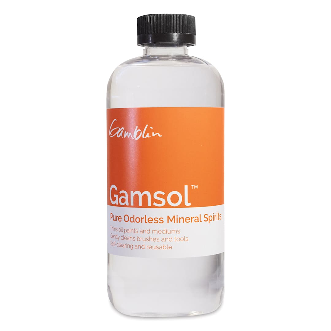 Open in modal - Gamblin Gamsol Odorless Mineral Spirits - 16.9 oz bottle