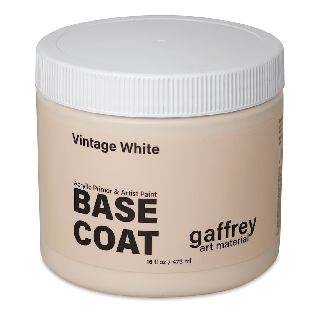 Open in modal - Gaffrey Acrylic Base Coat - Vintage White, 16 oz Jar