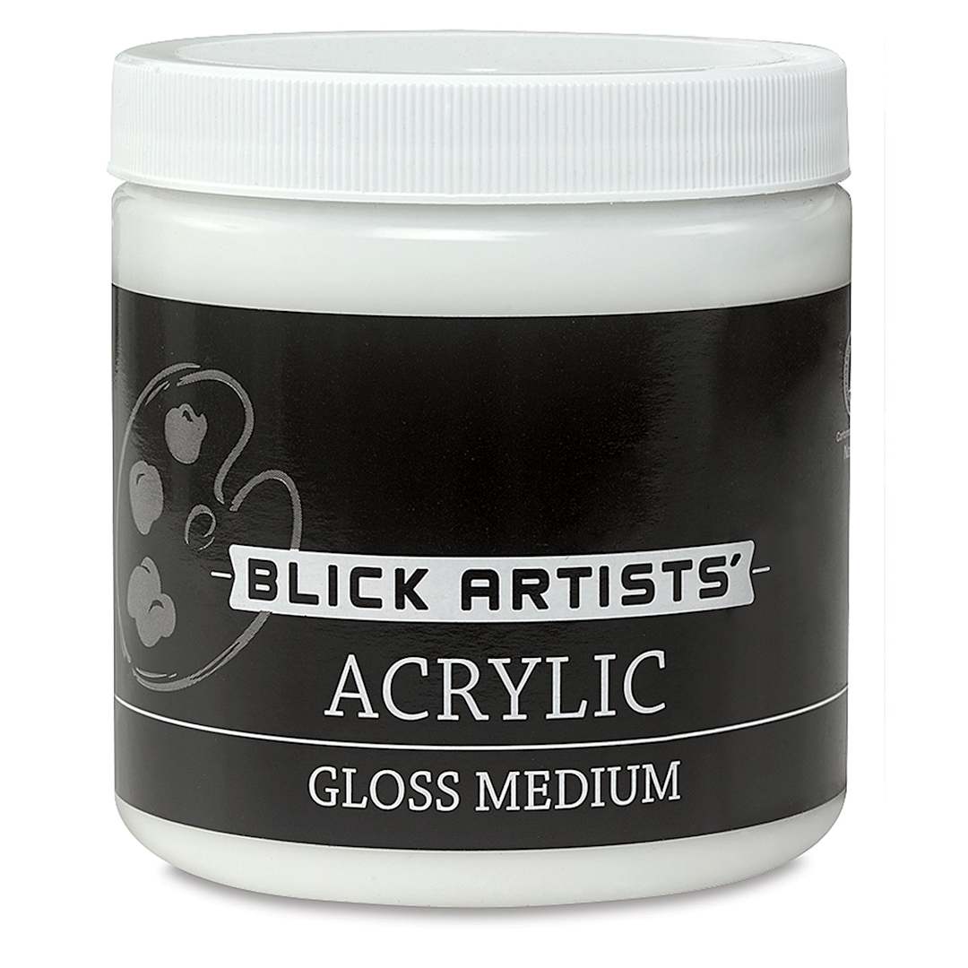 Open in modal - Blick Artists Acrylic Gloss Medium 8oz jar