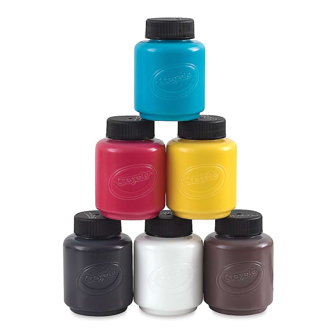 Open in modal - Crayola Portfolio Series Acrylics - Set of 6, 2 oz bottles stacked