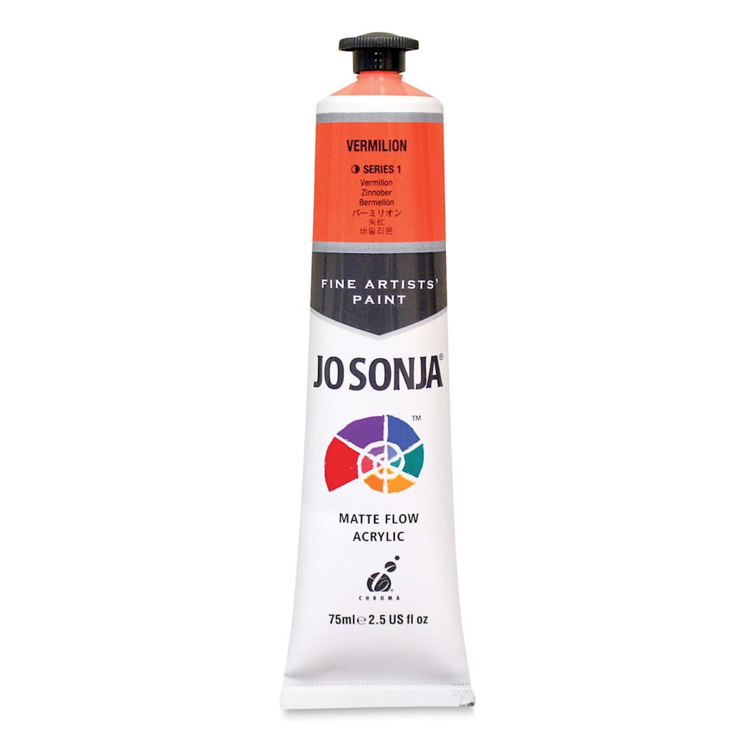 Open in modal - Chroma's Jo Sonja Artists' Colours and Sets - Single tube of Orange upright
