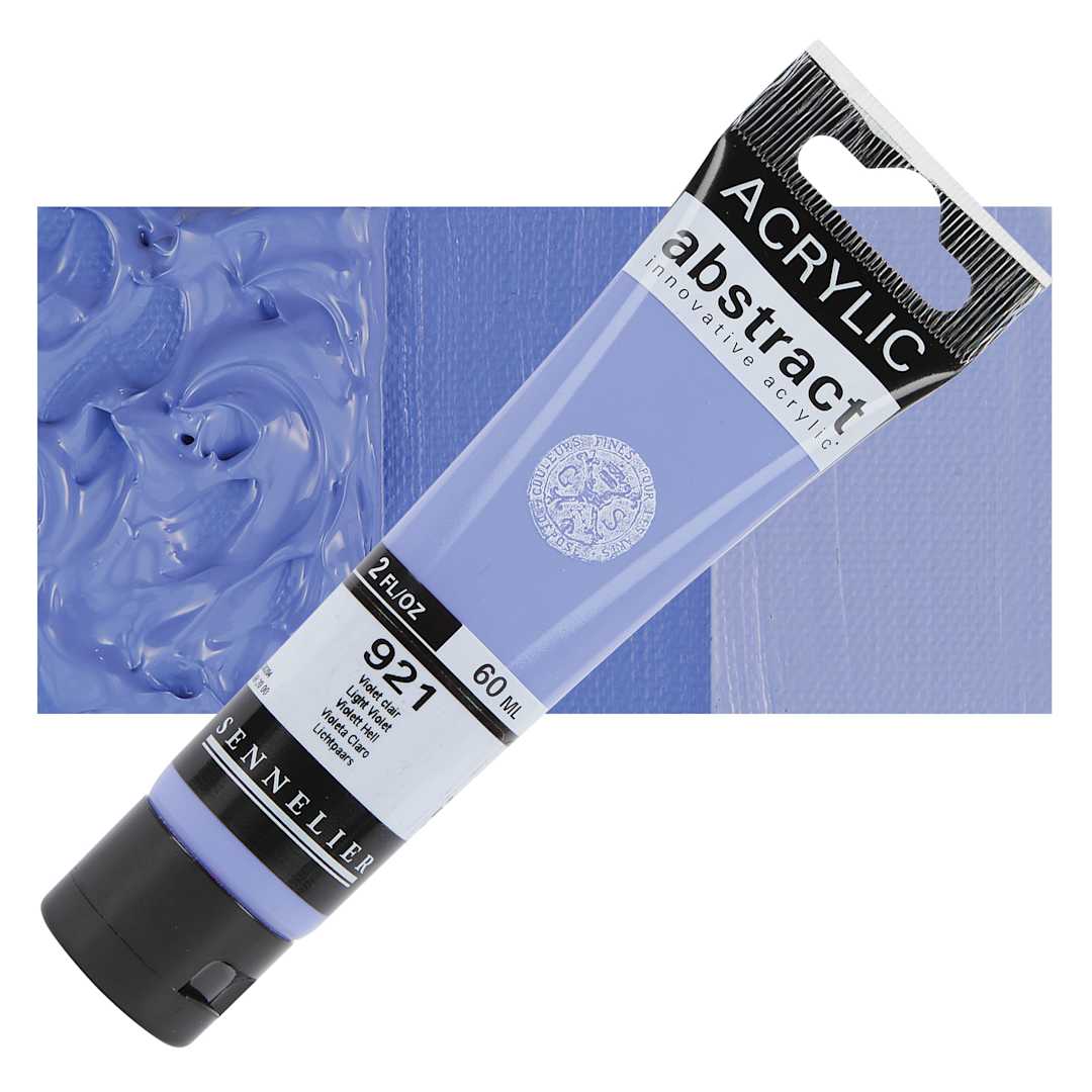 Open in modal - Sennelier Abstract Acrylic - Light Violet, 60 ml tube and swatch