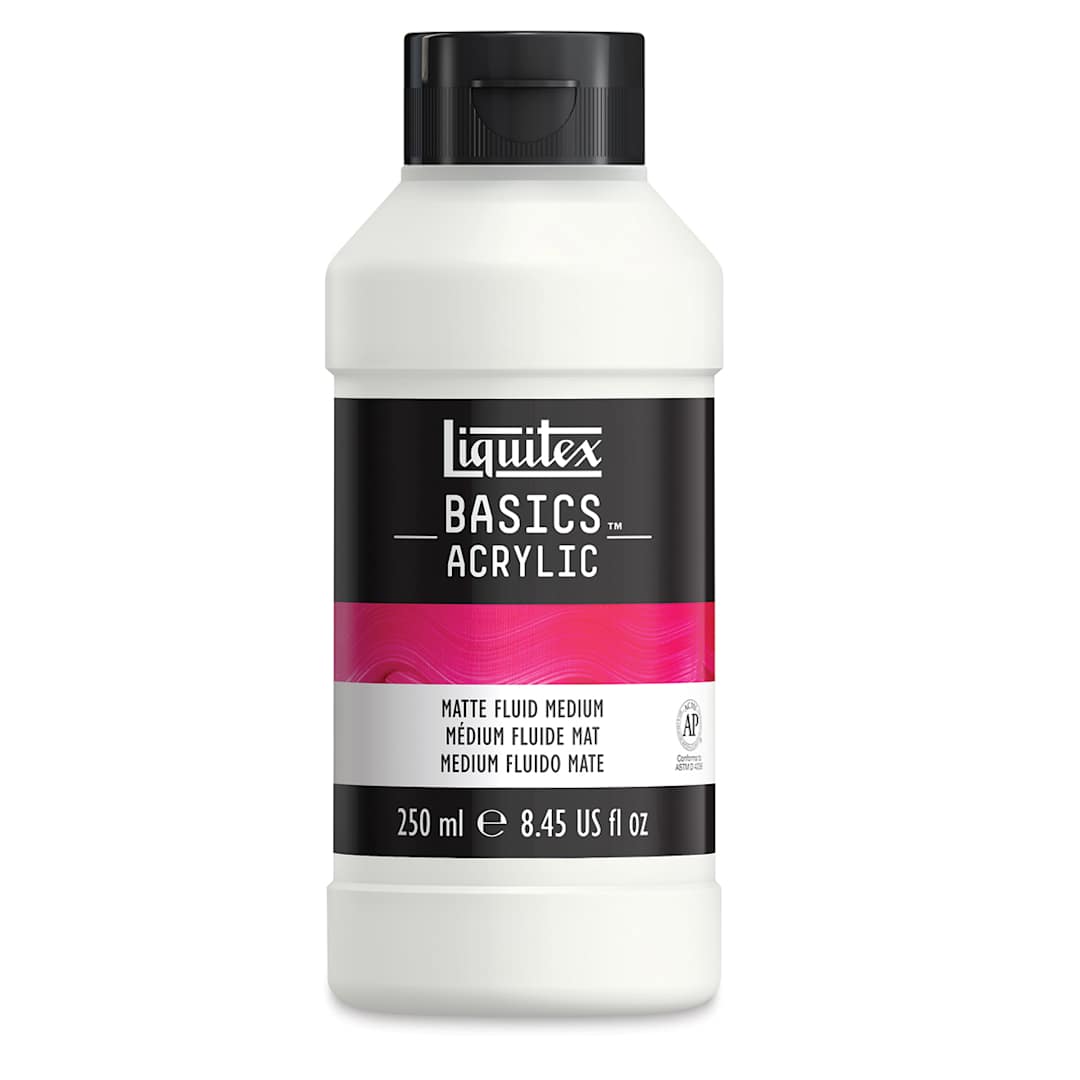 Open in modal - Liquitex Basics Acrylic Fluid Medium - 8.5 oz bottle of Matte Medium 