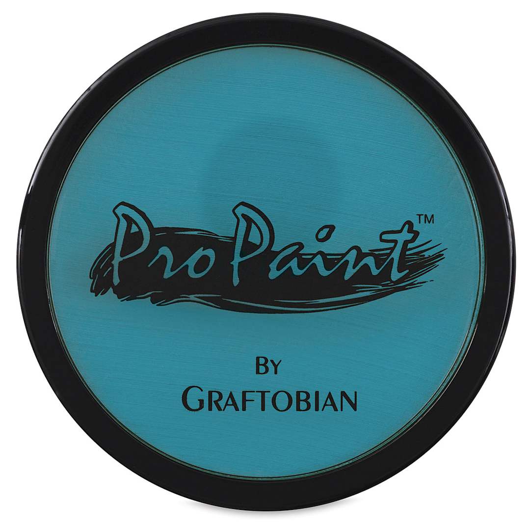 Open in modal - Graftobian ProPaint Face and Body Paints - Top view of 30 ml jar of Tropic Teal color
