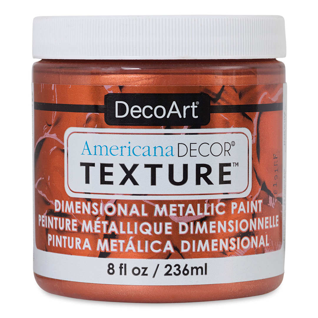 Open in modal - DecoArt American Decor Texture Paint - Copper Metallic, 8 oz