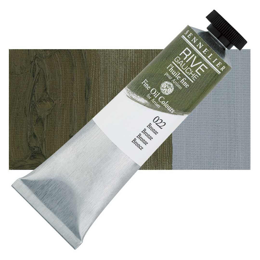 Open in modal - Sennelier Rive Gauche Artists Oil Color - Bronze, 40 ml tube and swatch