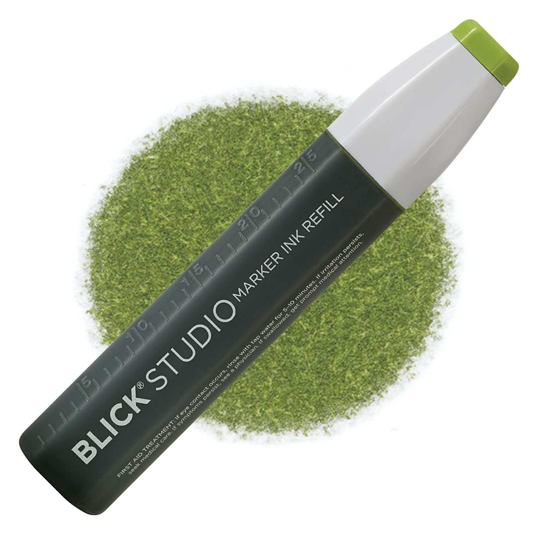 Open in modal - Blick Studio Marker Refill - Leaf Green, 048, swatch and refill