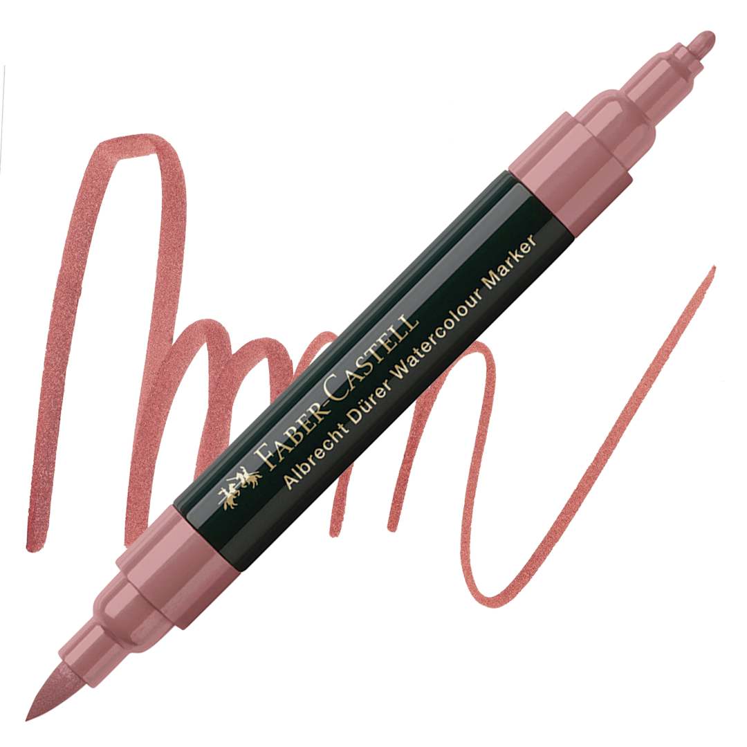Open in modal - Faber-Castell Albrecht Dürer Watercolor Marker - Indian Red 192 marker and swatch