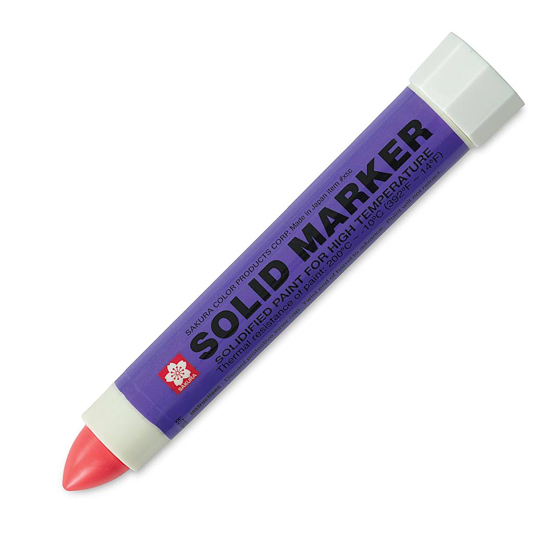Open in modal - Sakura Solid Paint Markers - Angled view of Red Marker
