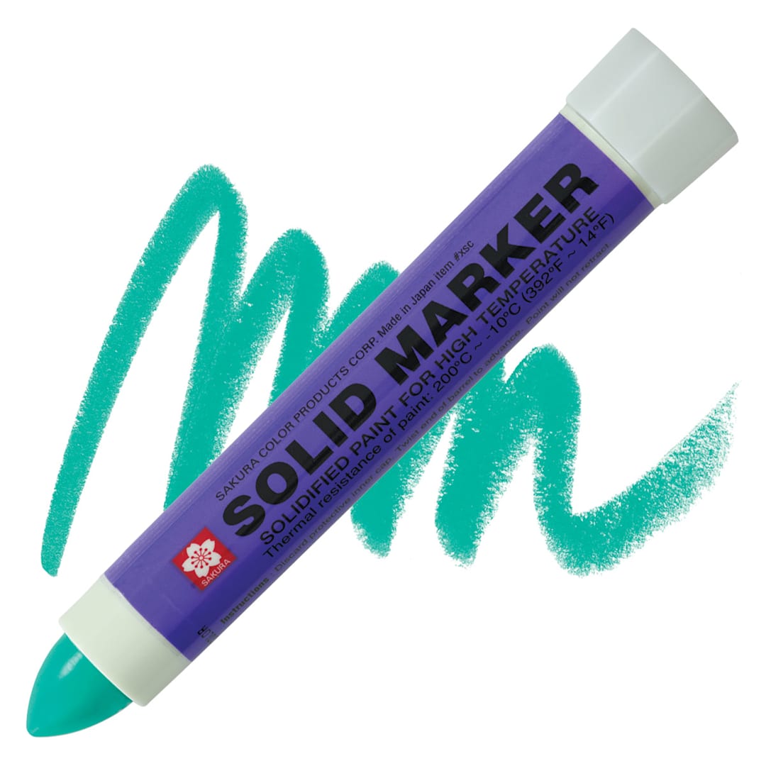 Open in modal - Sakura Solid Paint Marker - Green marker and swatch