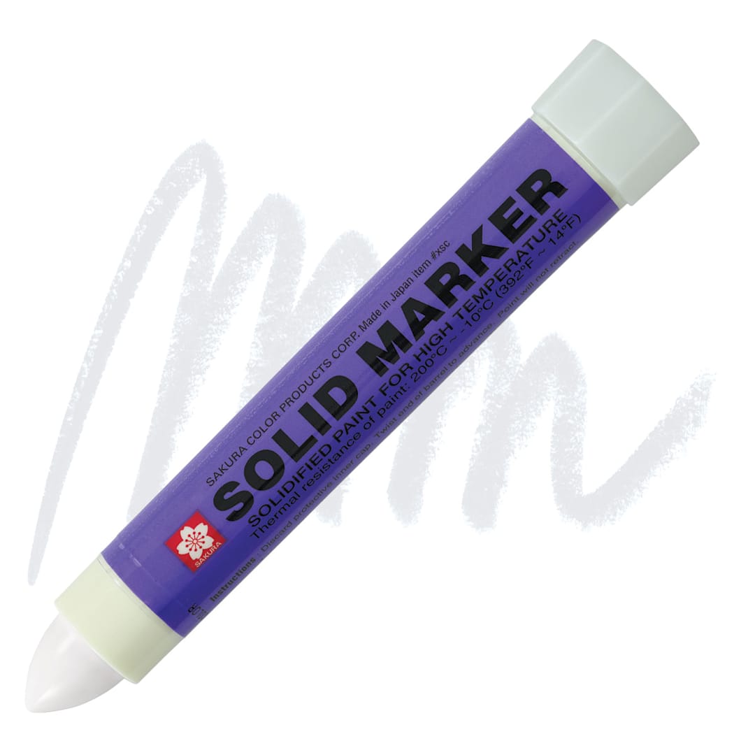 Open in modal - Sakura Solid Paint Marker - White marker and swatch