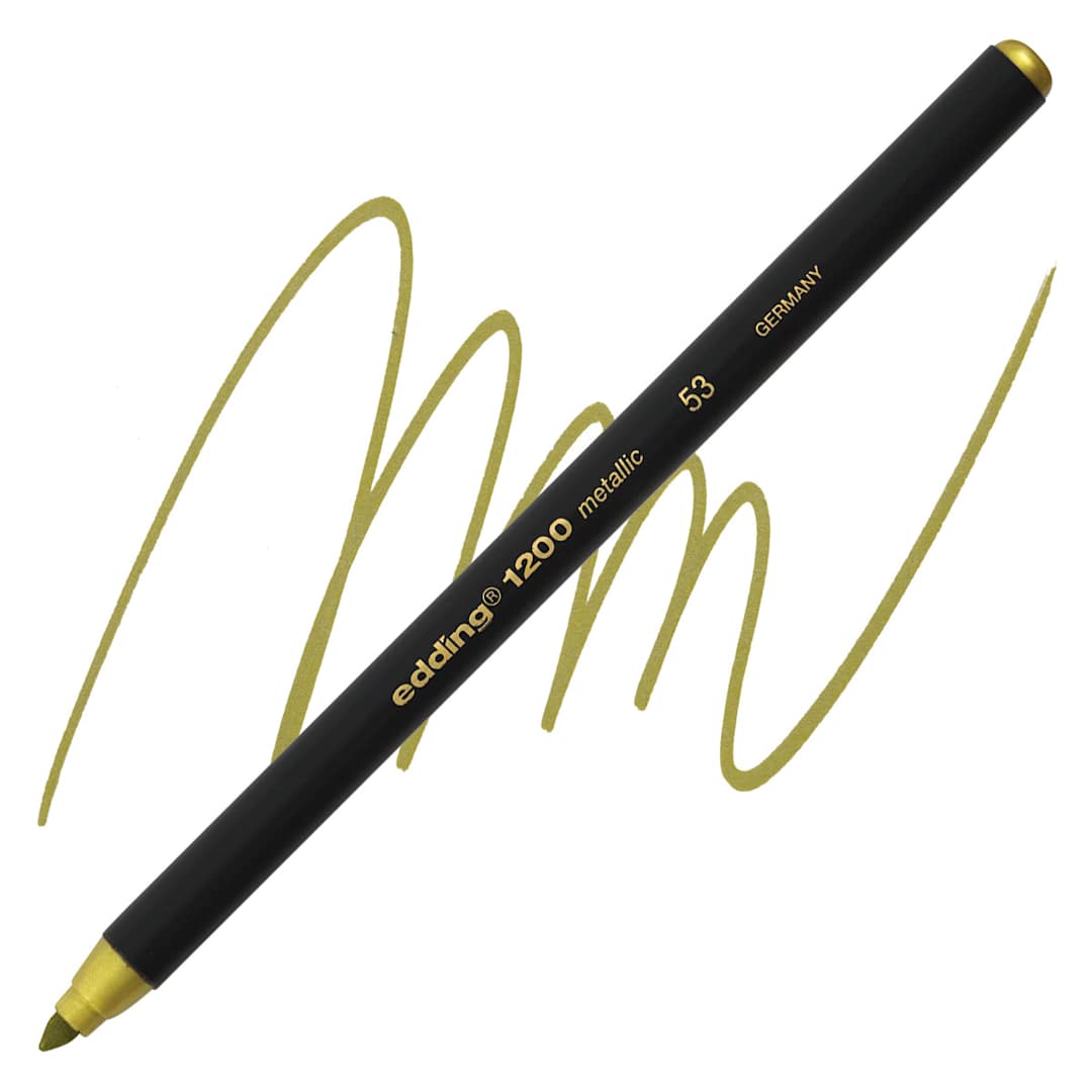 Open in modal - Edding Metallic Marker - Gold marker and swatch