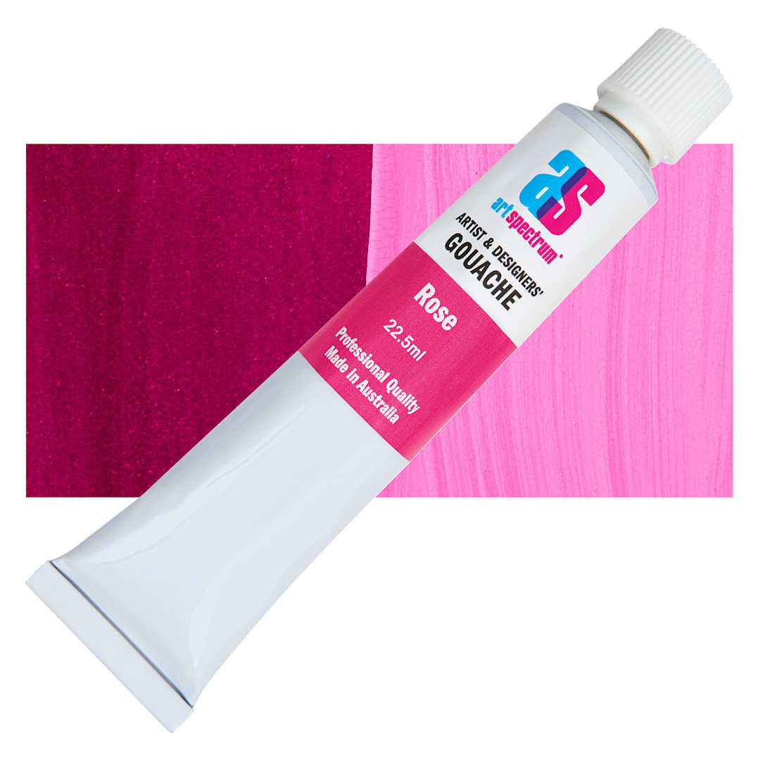 Open in modal - Art Spectrum Artists' Gouache - Rose, 22.5 ml tube and swatch