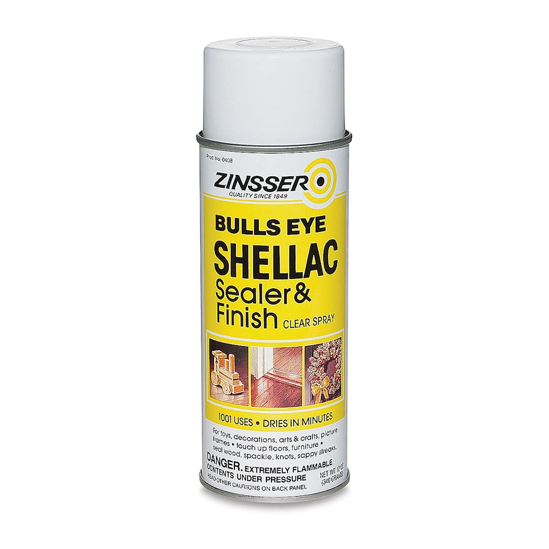 Open in modal - Bulls Eye Spray Shellac - Front of 12 oz can shown