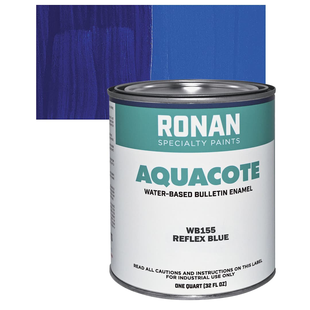 Open in modal - Ronan Aquacote Water-Based Acrylic Color - Reflex Blue, Quart and swatch