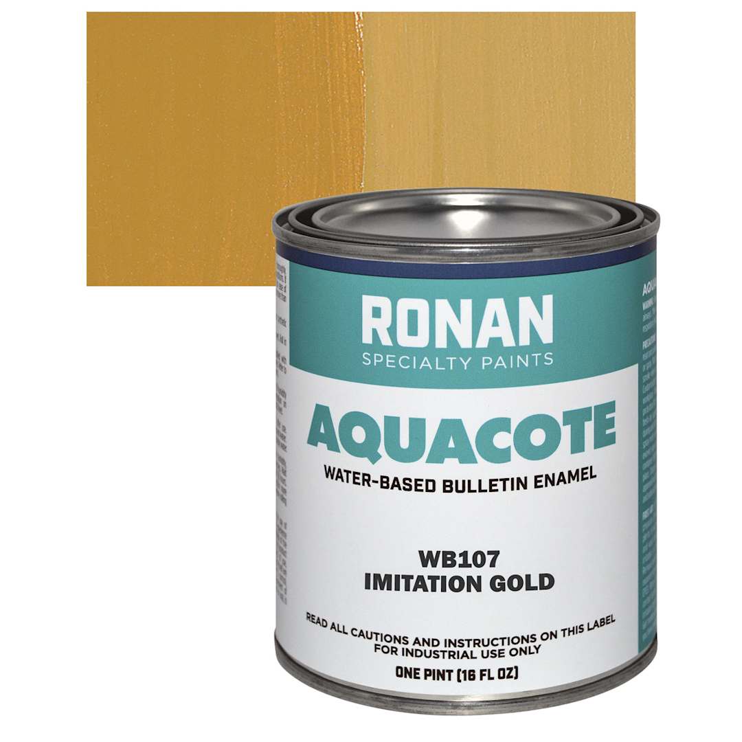Open in modal - Ronan Aquacote Water-Based Acrylic Color - Imitation Gold, Pint and swatch