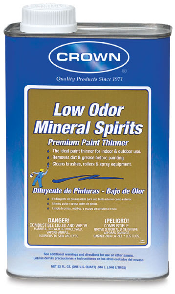 Open in modal - Crown Low Odor Mineral Spirits​ - Front view of Quart can