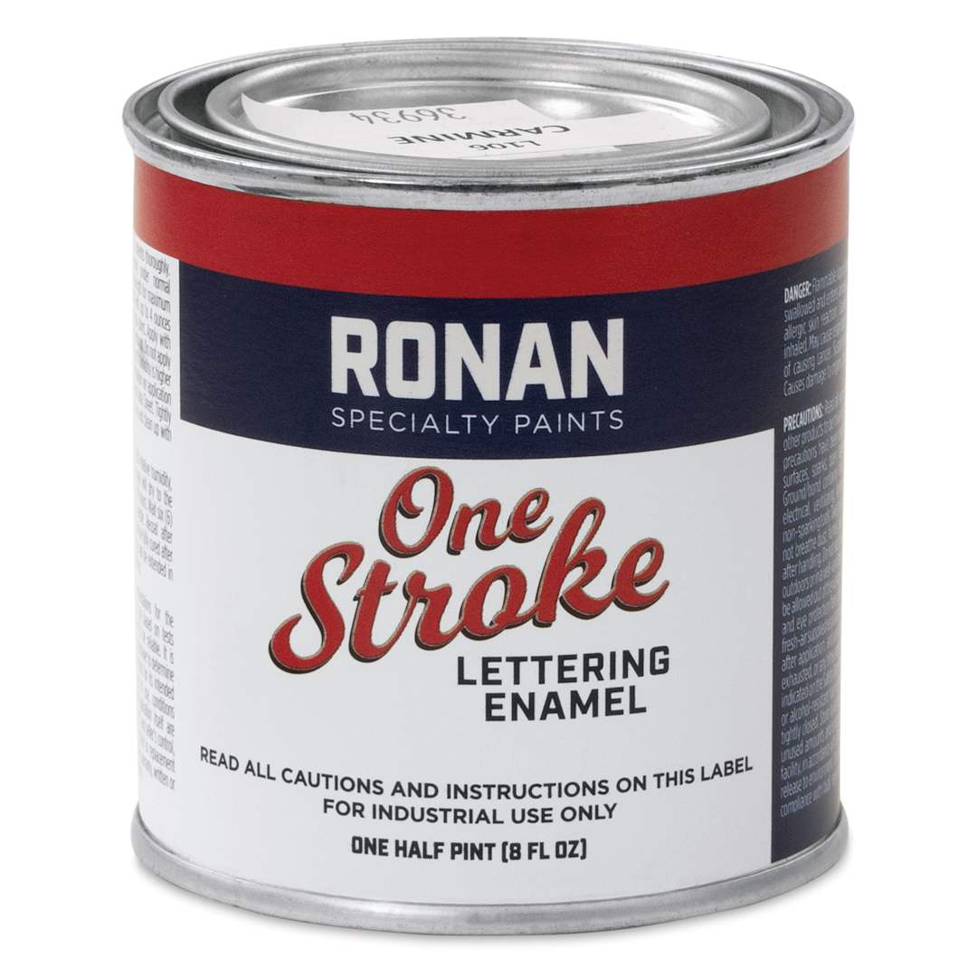 Open in modal - Ronan One Stroke Lettering Enamel - Carmine, Half Pint