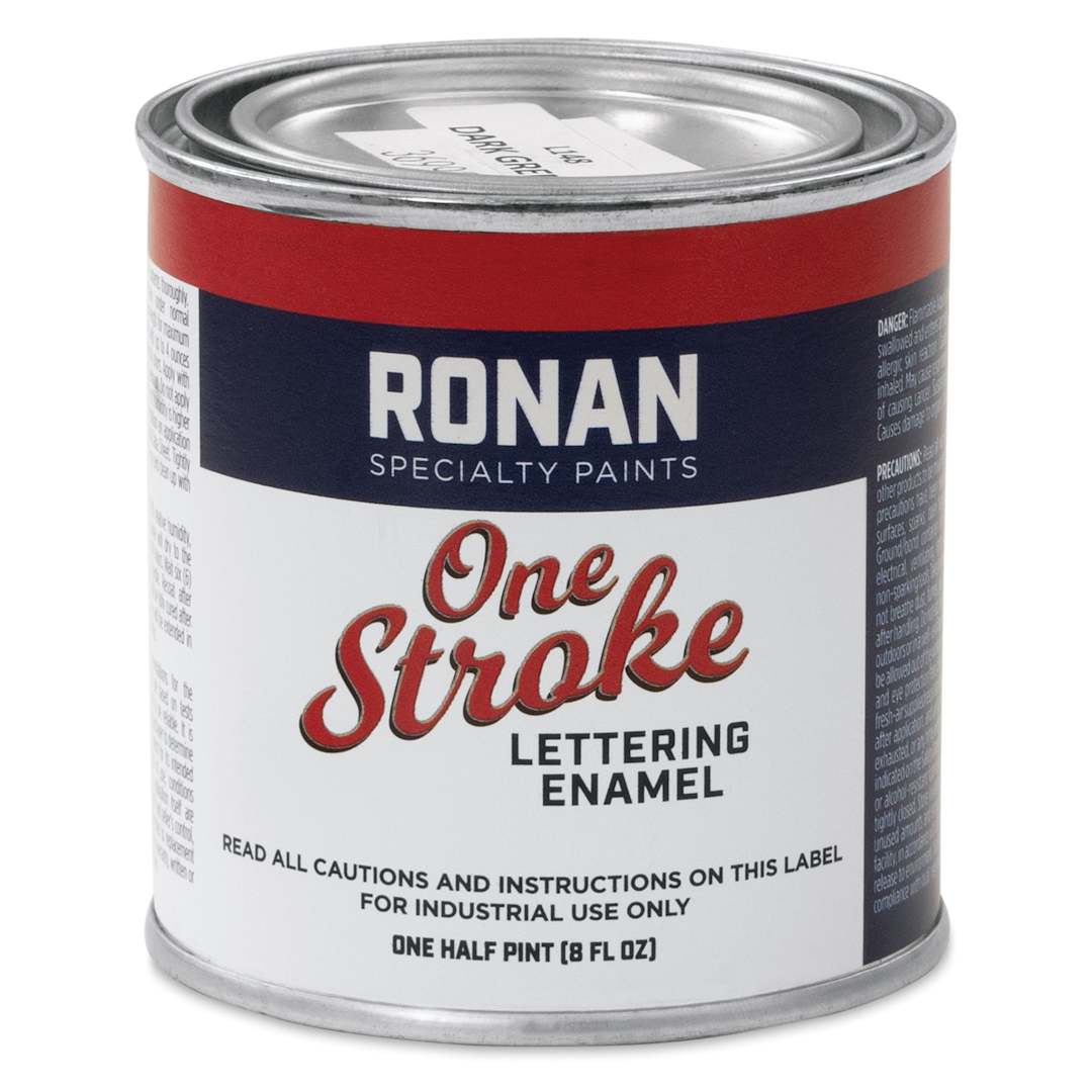 Open in modal - Ronan One Stroke Lettering Enamel - Dark Green, Half Pint