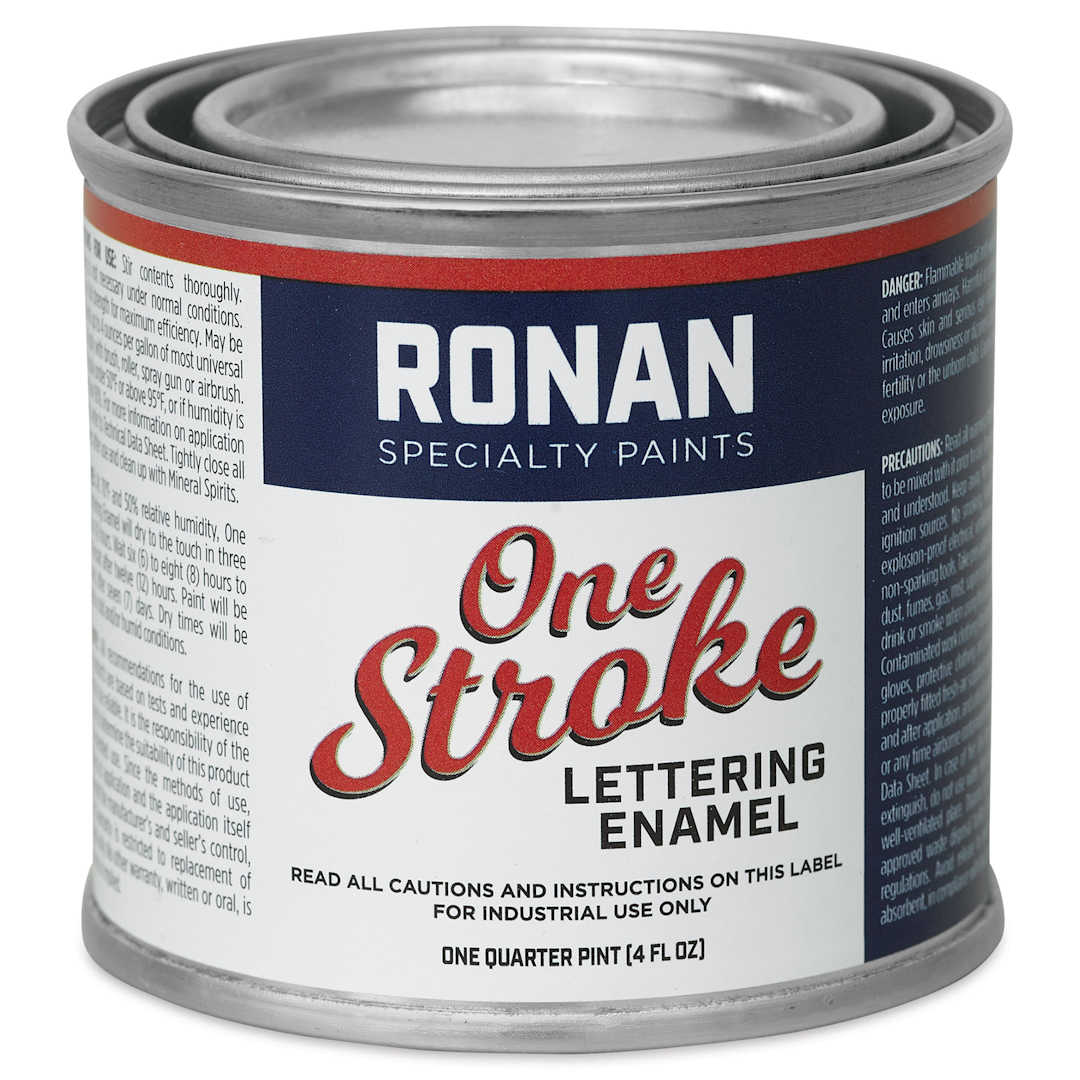 Open in modal - Ronan One Stroke Lettering Enamel - Imitation Silver, Quarter Pint