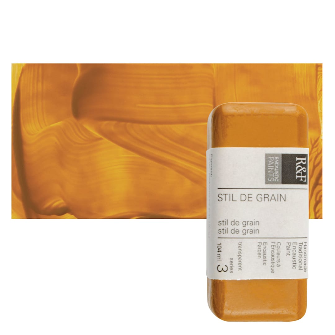 Open in modal - R&F Encaustic Paint Block - Stil Da Grain, 104 ml, Block and swatch