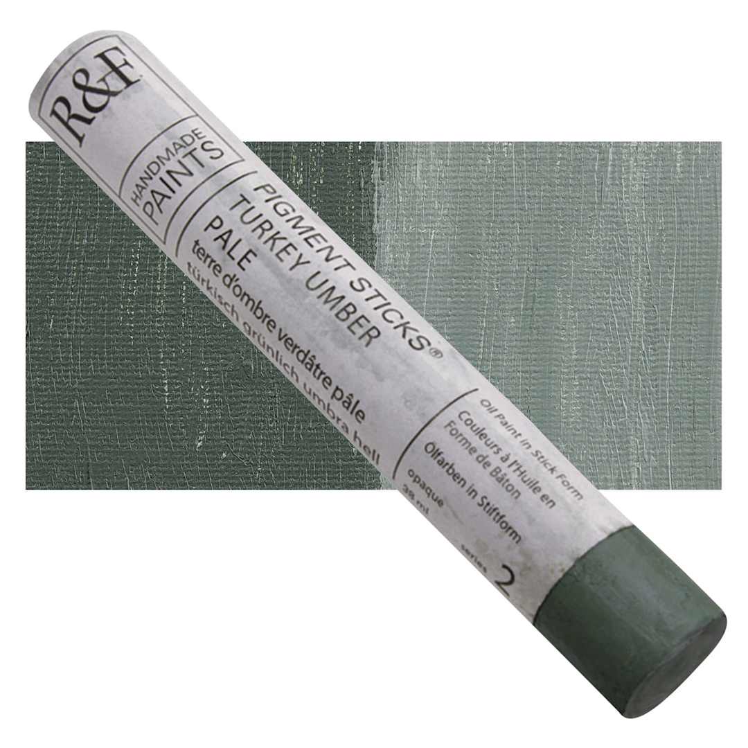 Open in modal - R&F Pigment Stick - Turkey Umber Pale, 38 ml stick and swatch