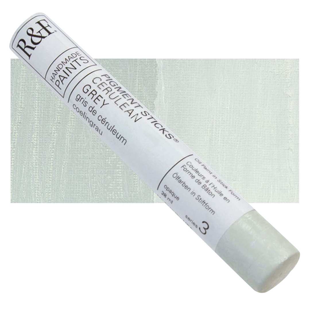 Open in modal - R&F Pigment Stick - Cerulean Grey, 38 ml stick and swatch