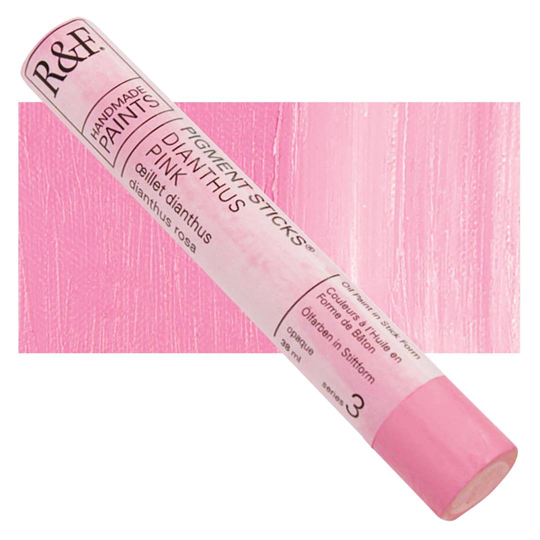 Open in modal - R&F Pigment Stick - Dianthus Pink, 38 ml stick and swatch
