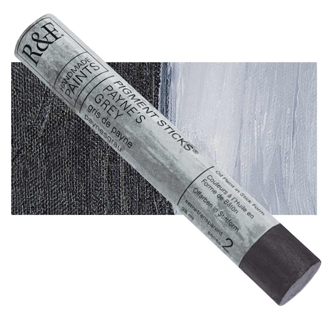 Open in modal - R&F Pigment Stick - Payne's Gray, 38 ml stick and swatch